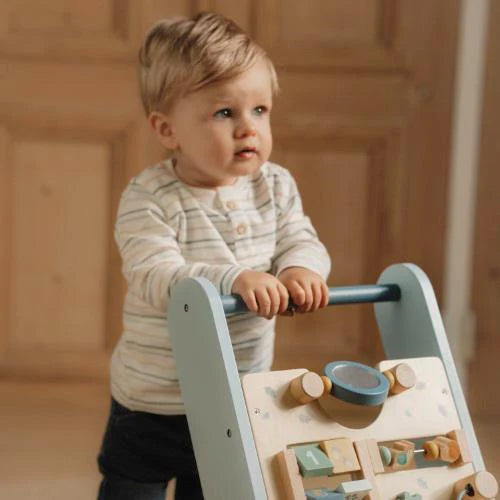 Little Dutch Carrello Primi Passi in Legno – Forest Friends Blu