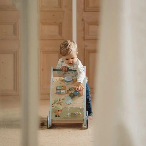 Little Dutch Carrello Primi Passi in Legno – Forest Friends Blu
