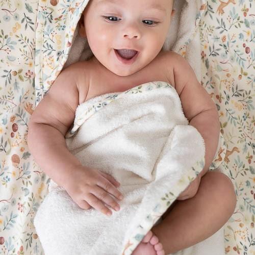 Little Dutch – Accappatoio con Cappuccio Forest Friends (100% Cotone Bio)