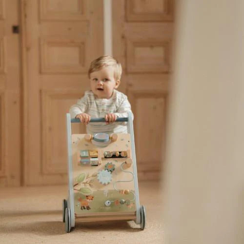 Little Dutch Carrello Primi Passi in Legno – Forest Friends Blu