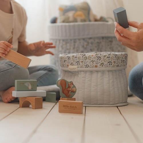 Cesto portaoggetti grande Little Dutch – Forest Friends Blu