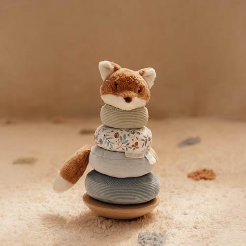 Little Dutch Anelli Impilabili in Legno – Forest Friends - Apple Pie