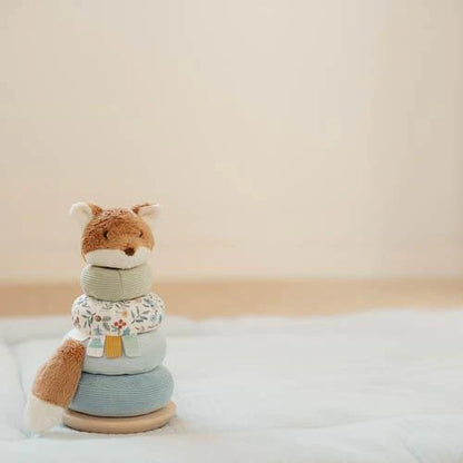 Little Dutch Anelli Impilabili in Legno – Forest Friends - Apple Pie