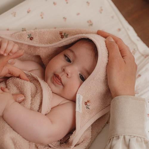 Little Dutch – Accappatoio con Cappuccio Fairy Garden Pink (100% Cotone Bio)