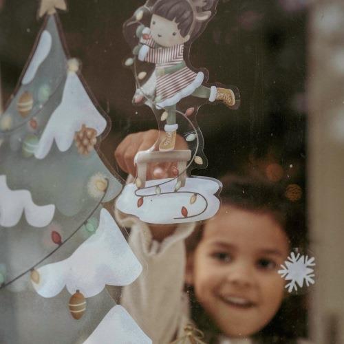 Little Dutch Adesivi per Finestra Albero di Natale