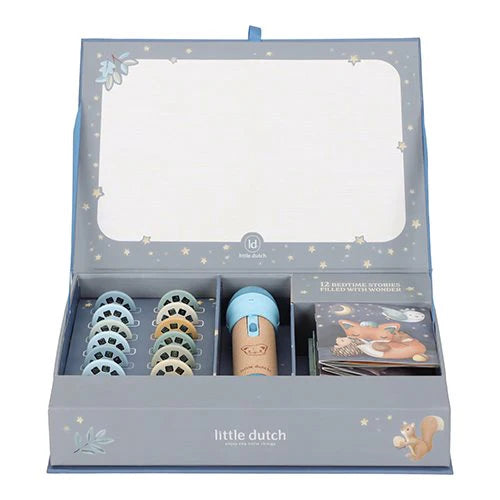 Little Dutch Torcia proiettore con manico in legno - Blu