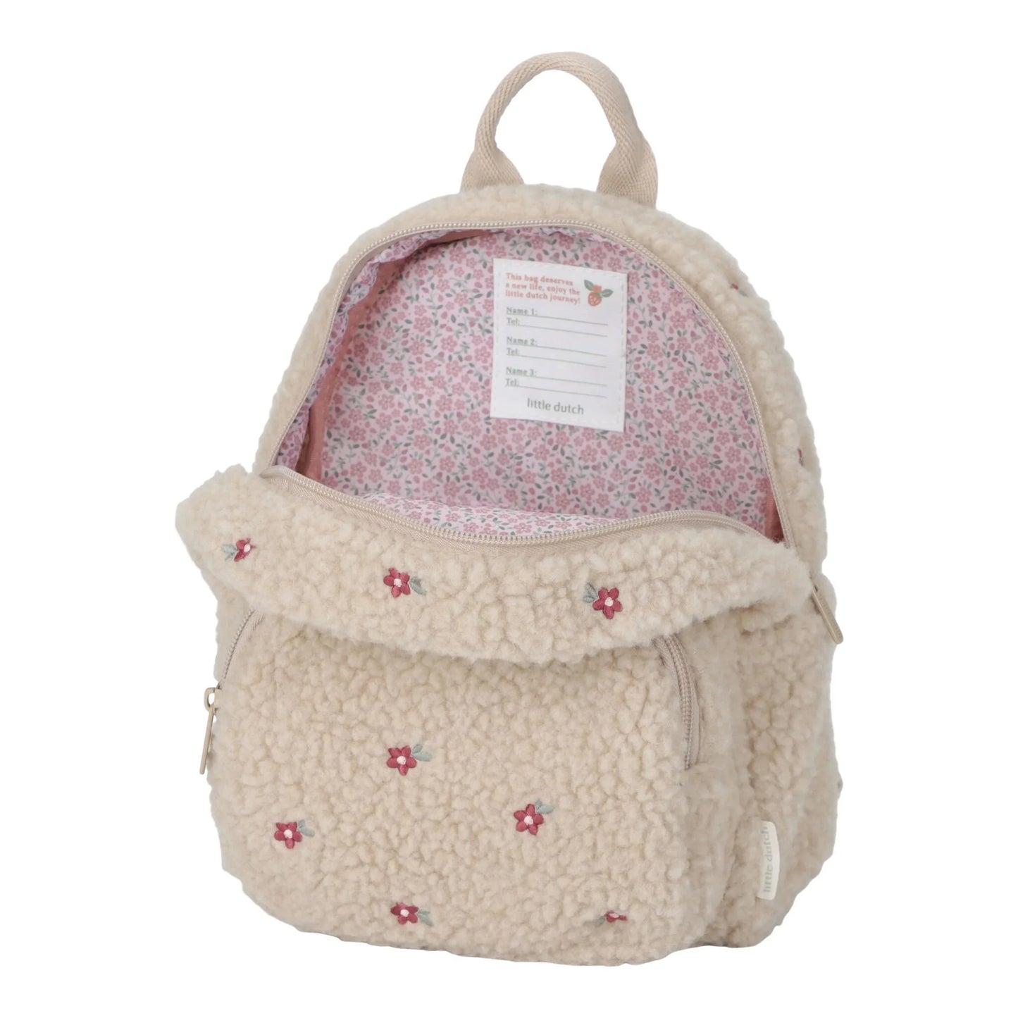 Little Dutch Zaino Teddy Sand – Zainetto morbido per bambini