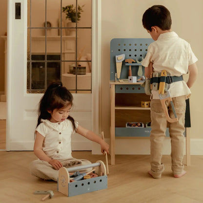 Little Dutch Cassetta degli Attrezzi in Legno – Blu – Essentials