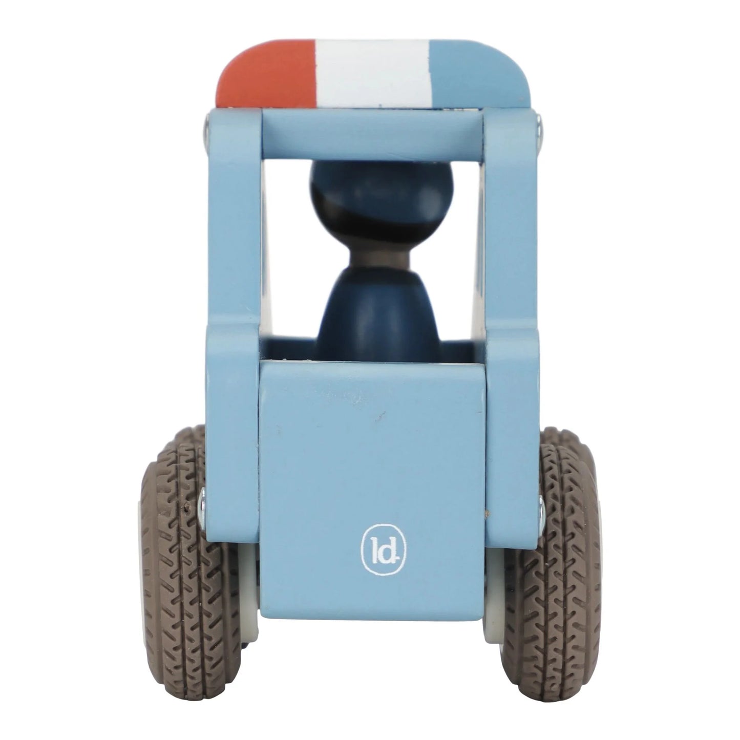 Little Dutch – Macchina della polizia in legno blu con personaggio – Essentials