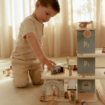 Garage Parking in Legno Little Dutch – Blu – Essentials