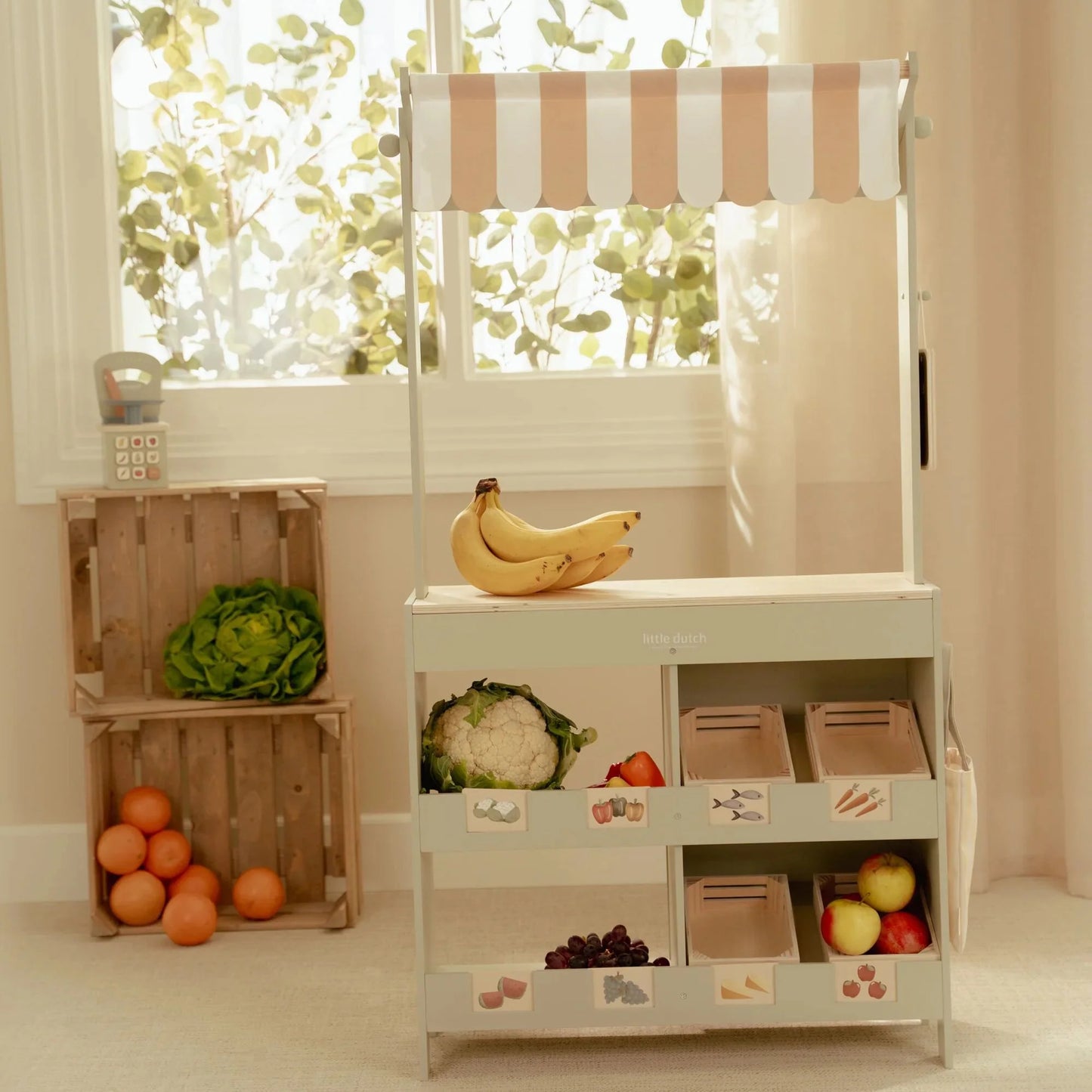Little Dutch – Banco da Mercato in Legno Verde