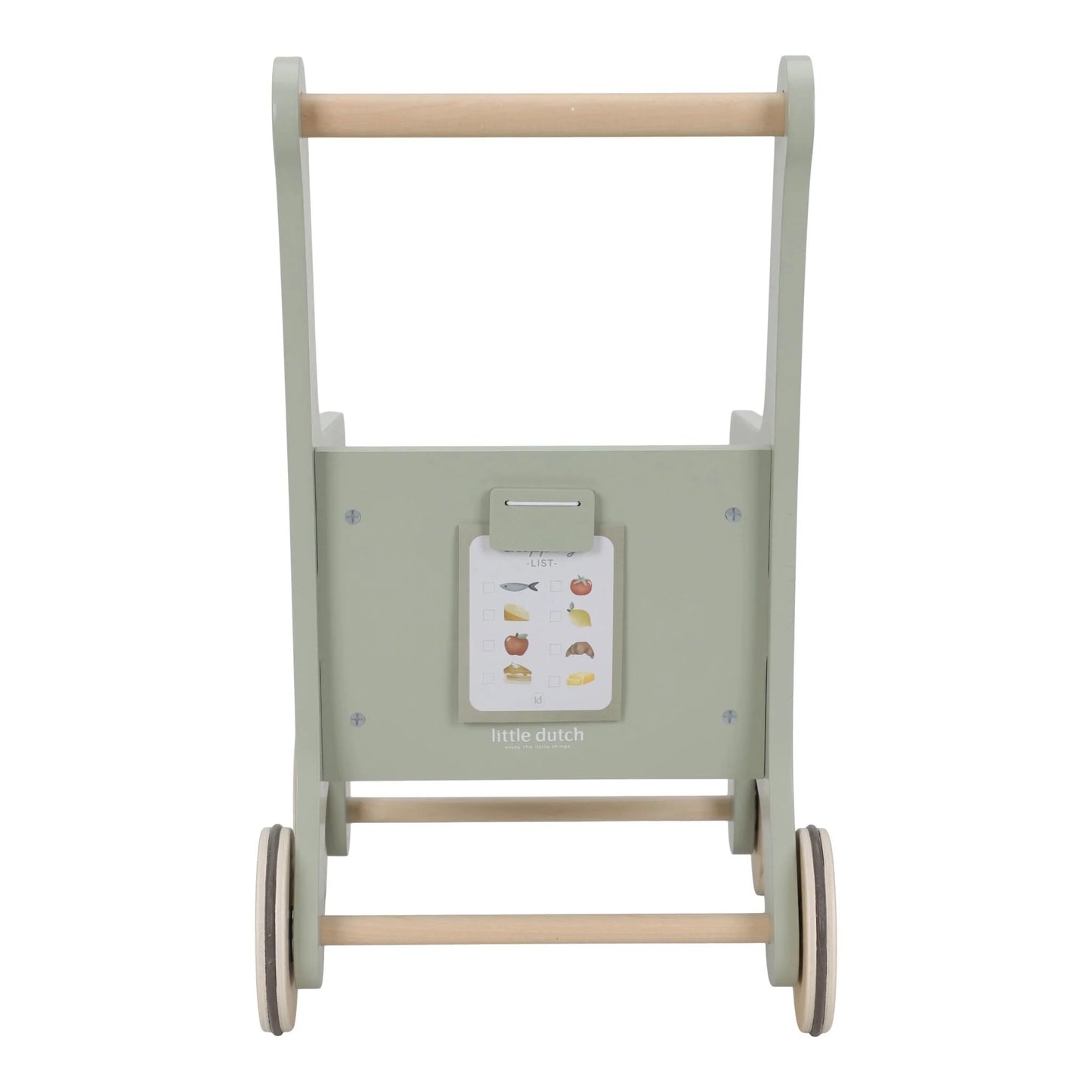 Little Dutch – Carrello della spesa in legno verde con accessori (3+ anni)