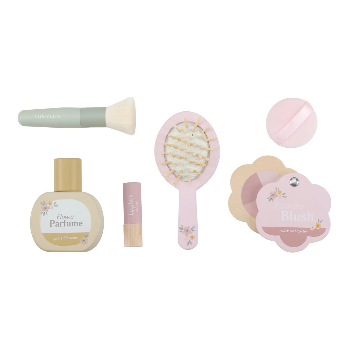 Little Dutch – Tavolino Trucco in Legno Rosa (con Accessori)