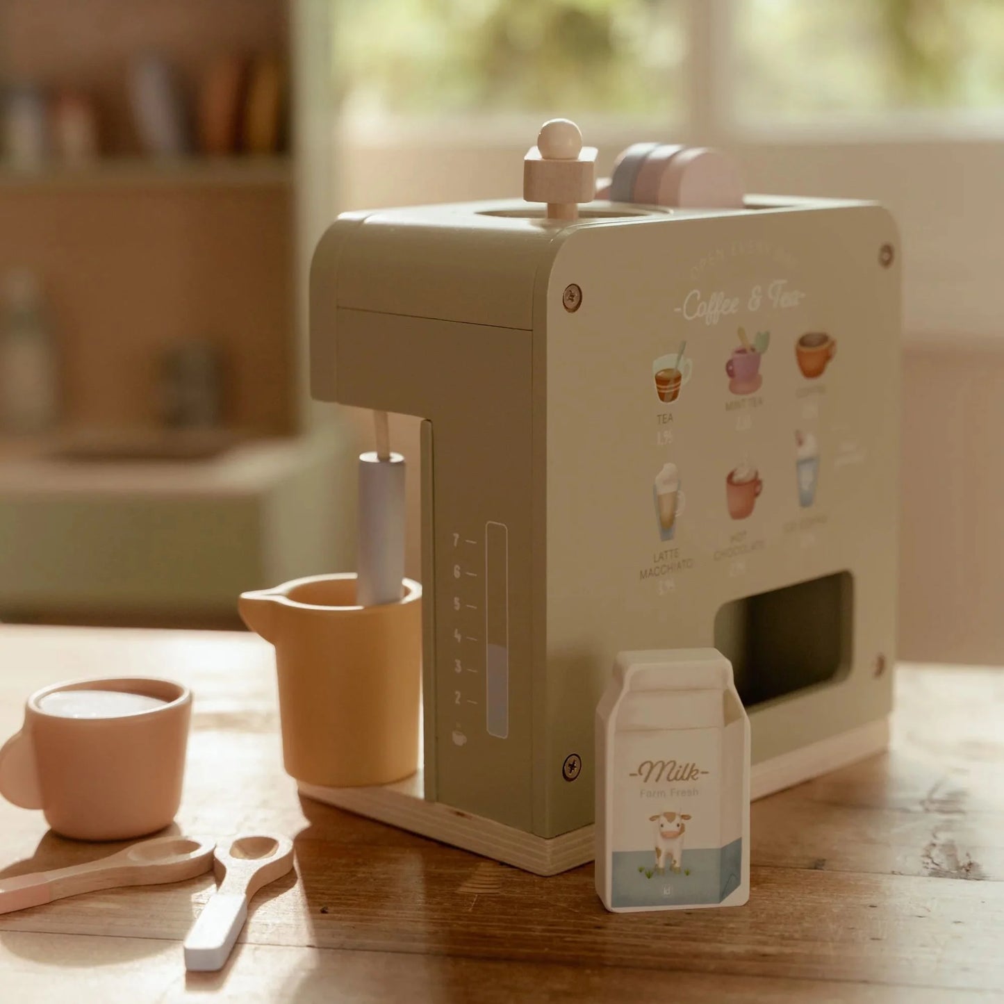 Little Dutch Macchina del Caffè in Legno - Essentials - Verde