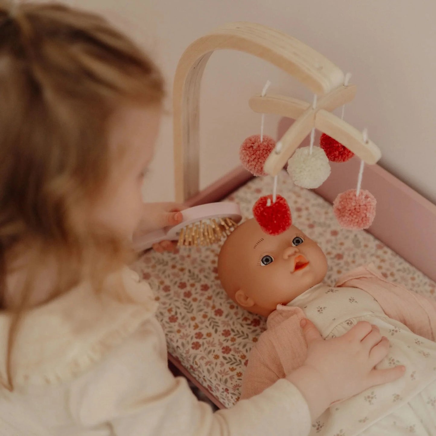 Little Dutch Fasciatoio per Bambole in Legno – Rosa