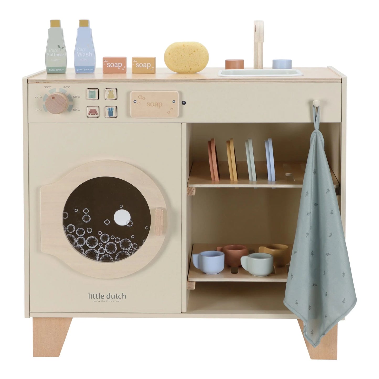 🧺 Little Dutch Lavatrice in Legno – Essentials