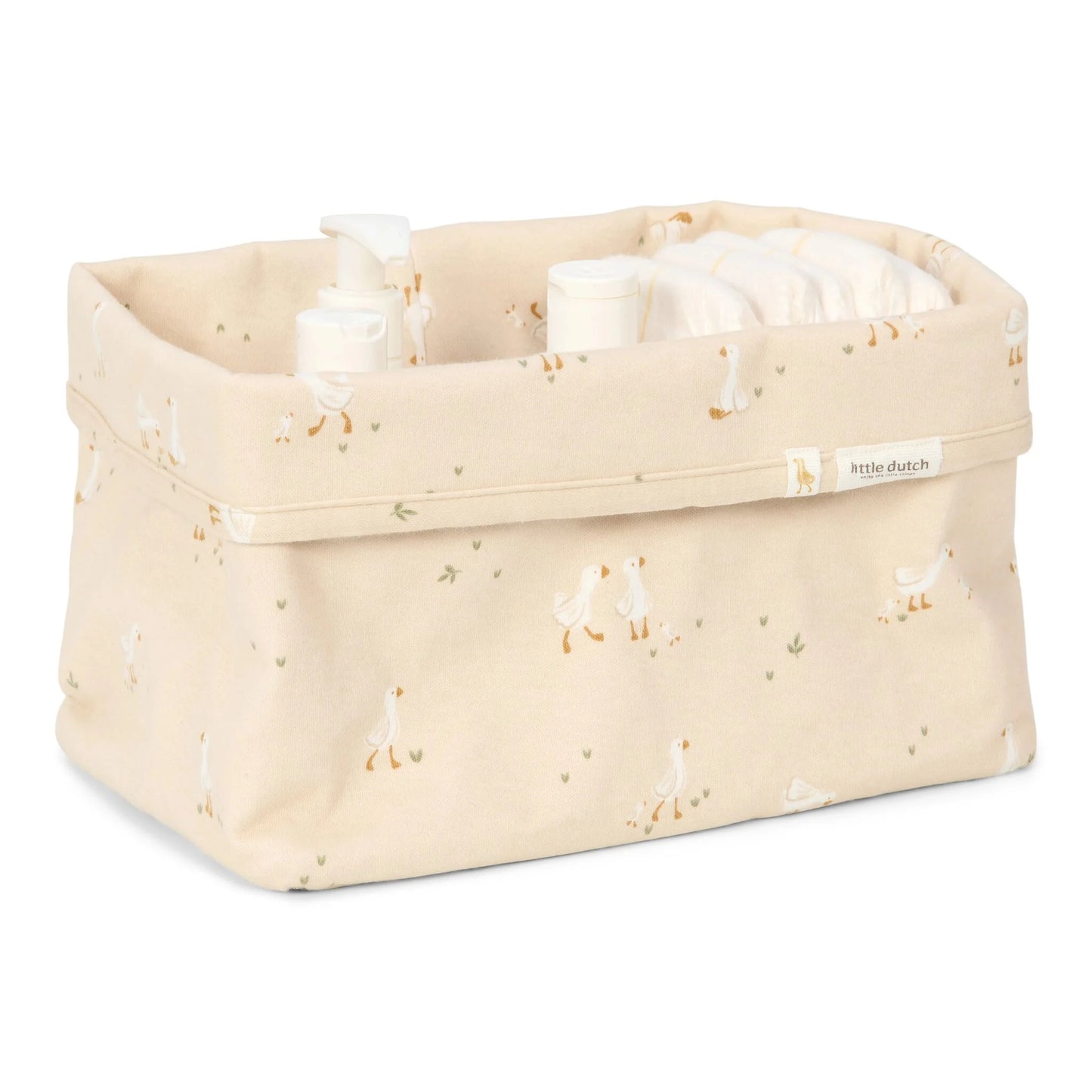Cestino portaoggetti Little Dutch – Little Goose Bianco (Large)