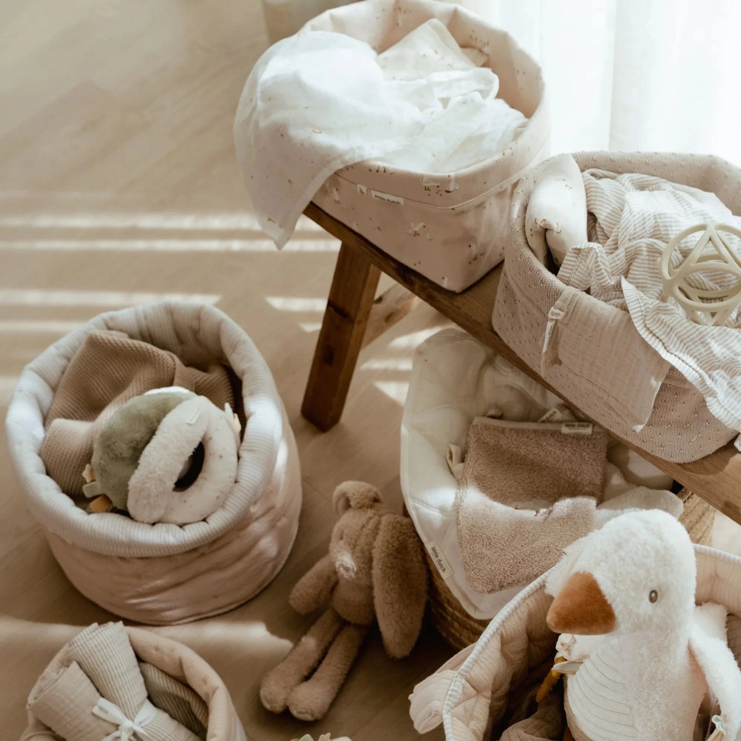 Cestino portaoggetti Little Dutch – Little Goose Bianco (Large)