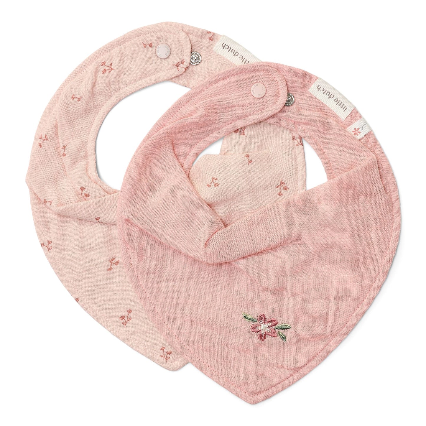 Little Dutch Set di 2 Bavagline Bandana in mussola - Pink Essentials