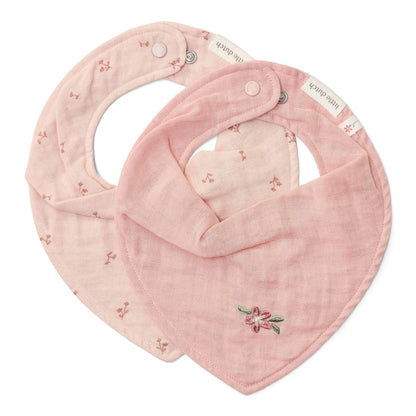 Little Dutch Set di 2 Bavagline Bandana in mussola - Pink Essentials