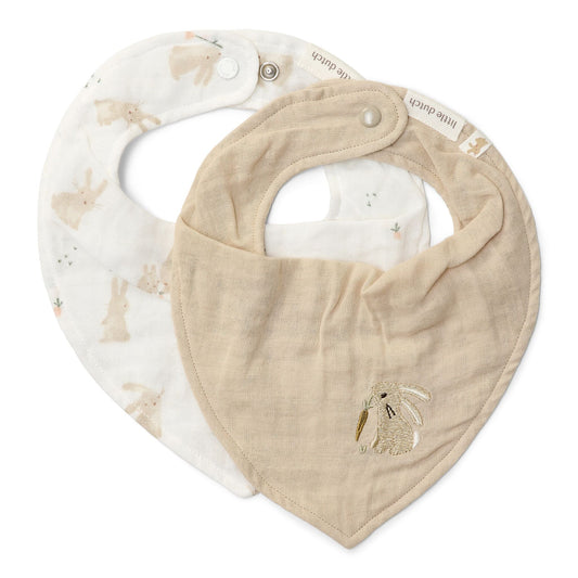 Little Dutch Set di 2 Bavagline Bandana in mussola - Baby Bunny