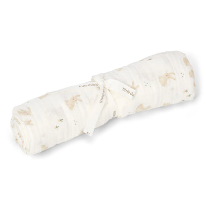 Little Dutch Swaddle in Mussola 120 x 120 cm - Baby Bunny