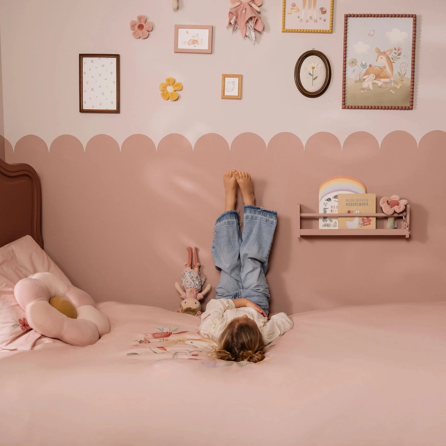 Bambola Rosa Little Dutch 35 cm – Bambola Morbida per Bambini con Vestitino Floreale