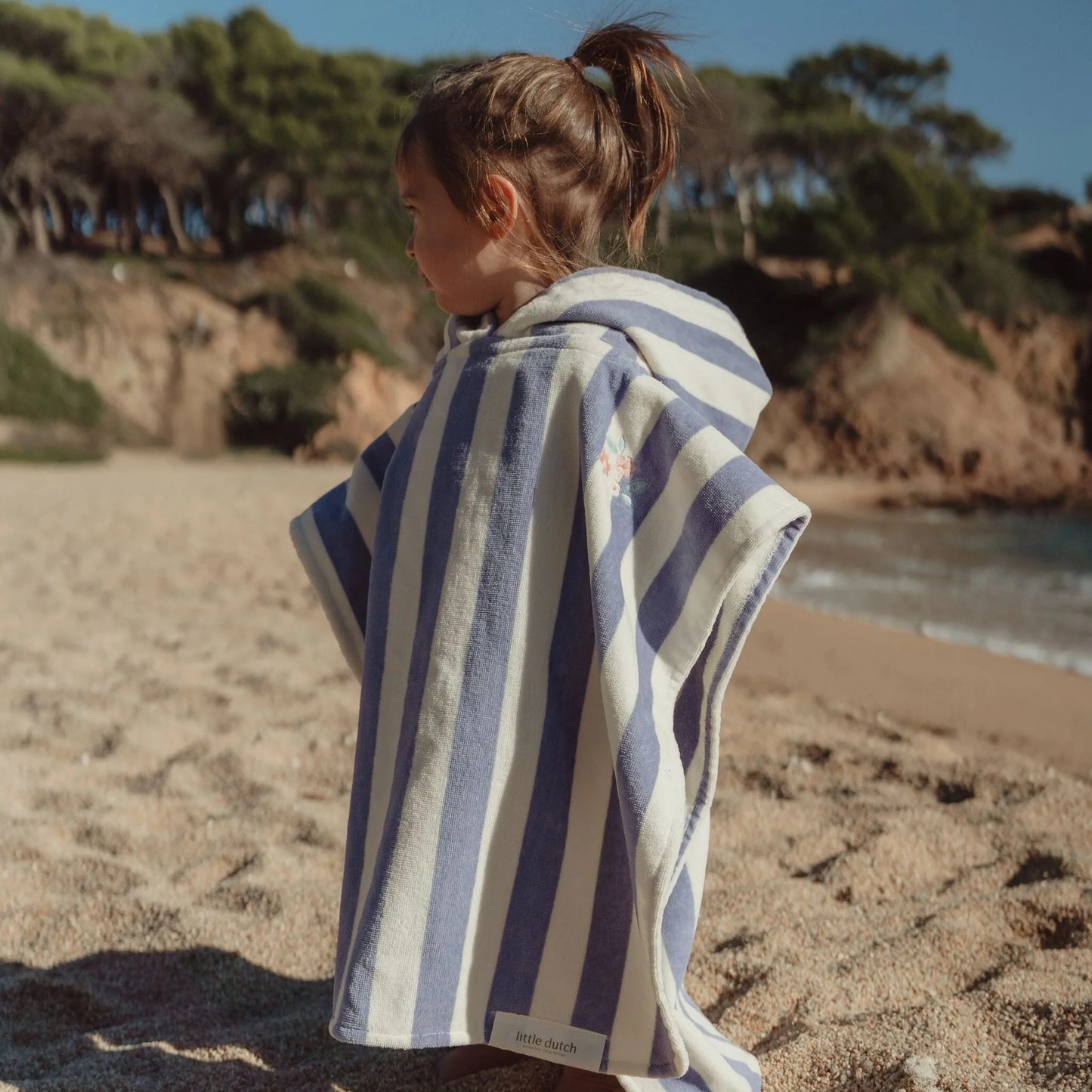 Little Dutch Poncho Mare Bambini Dreamy Purple Stripe