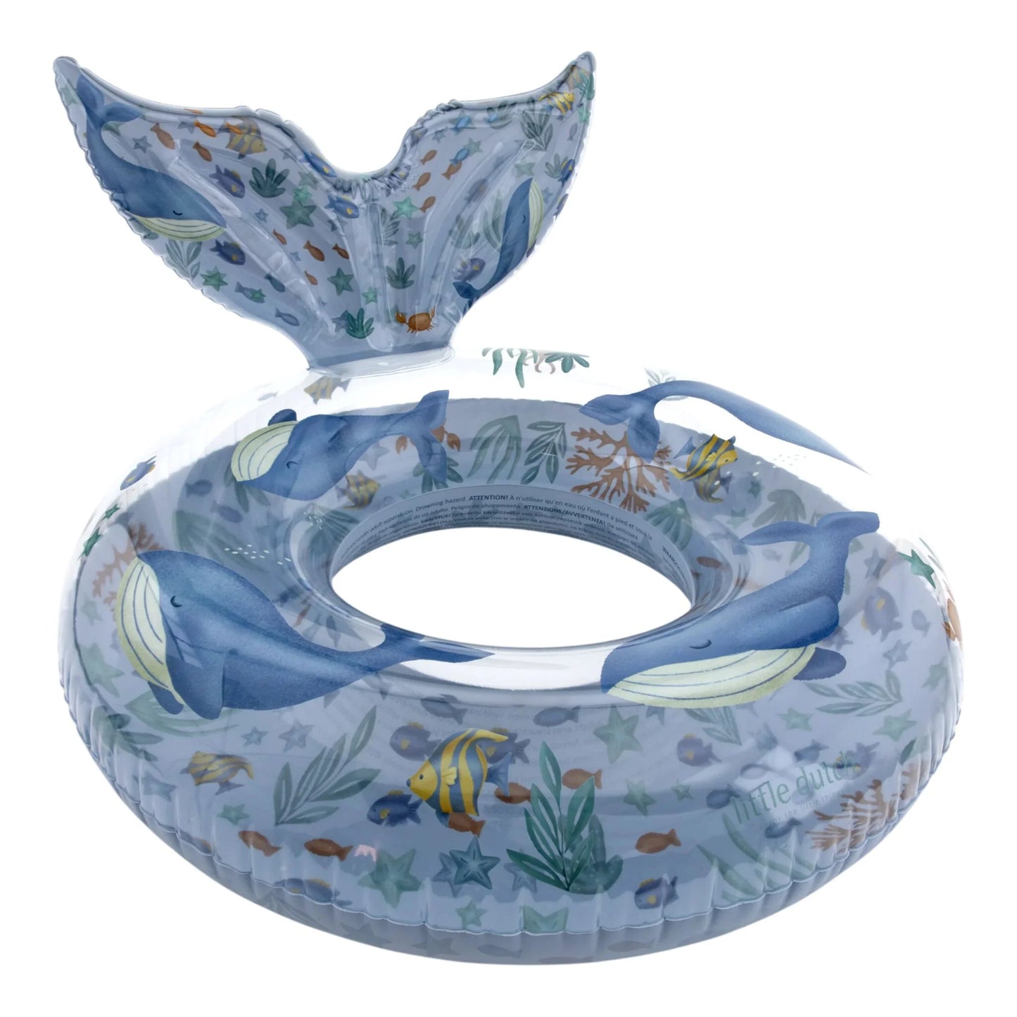 Little Dutch -Salvagente Gonfiabile Balena Ocean World Blu 3-6 anni