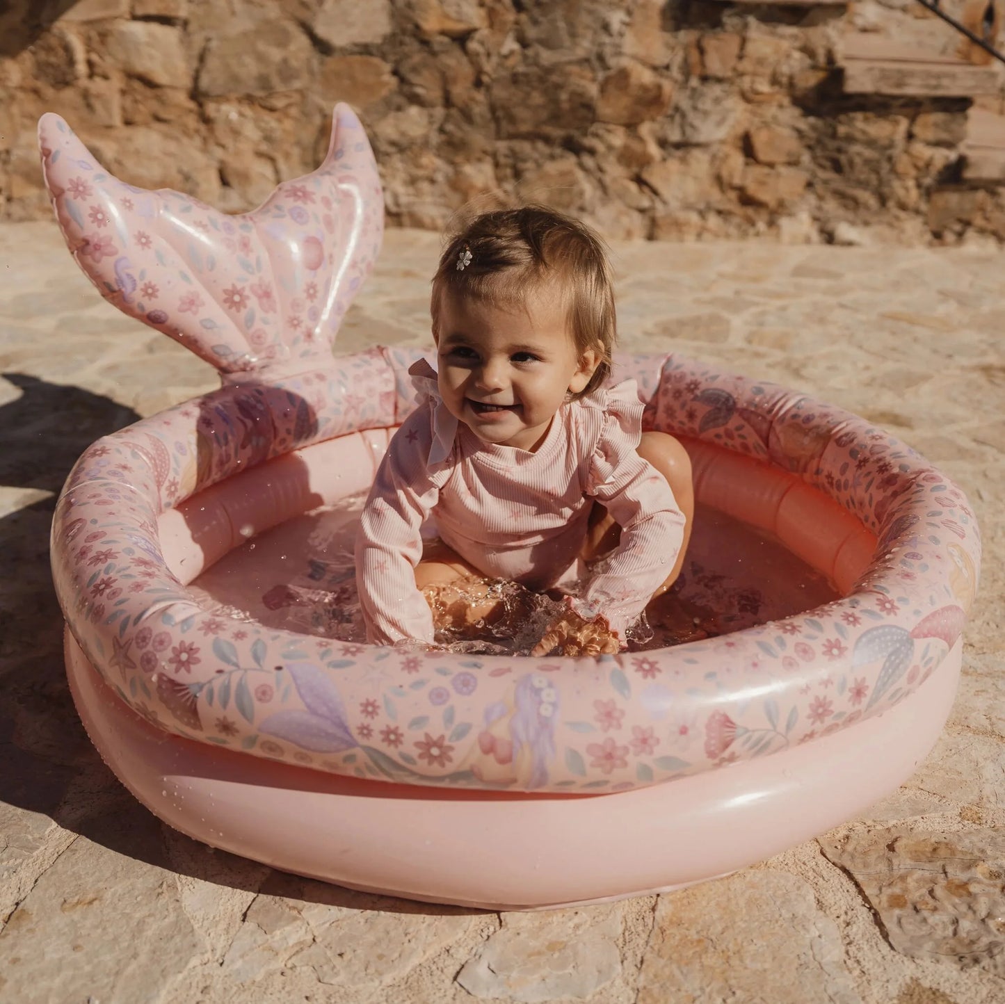 Little Dutch - Piscina Gonfiabile Dreamy Mermaid Rosa 80 cm - 2+