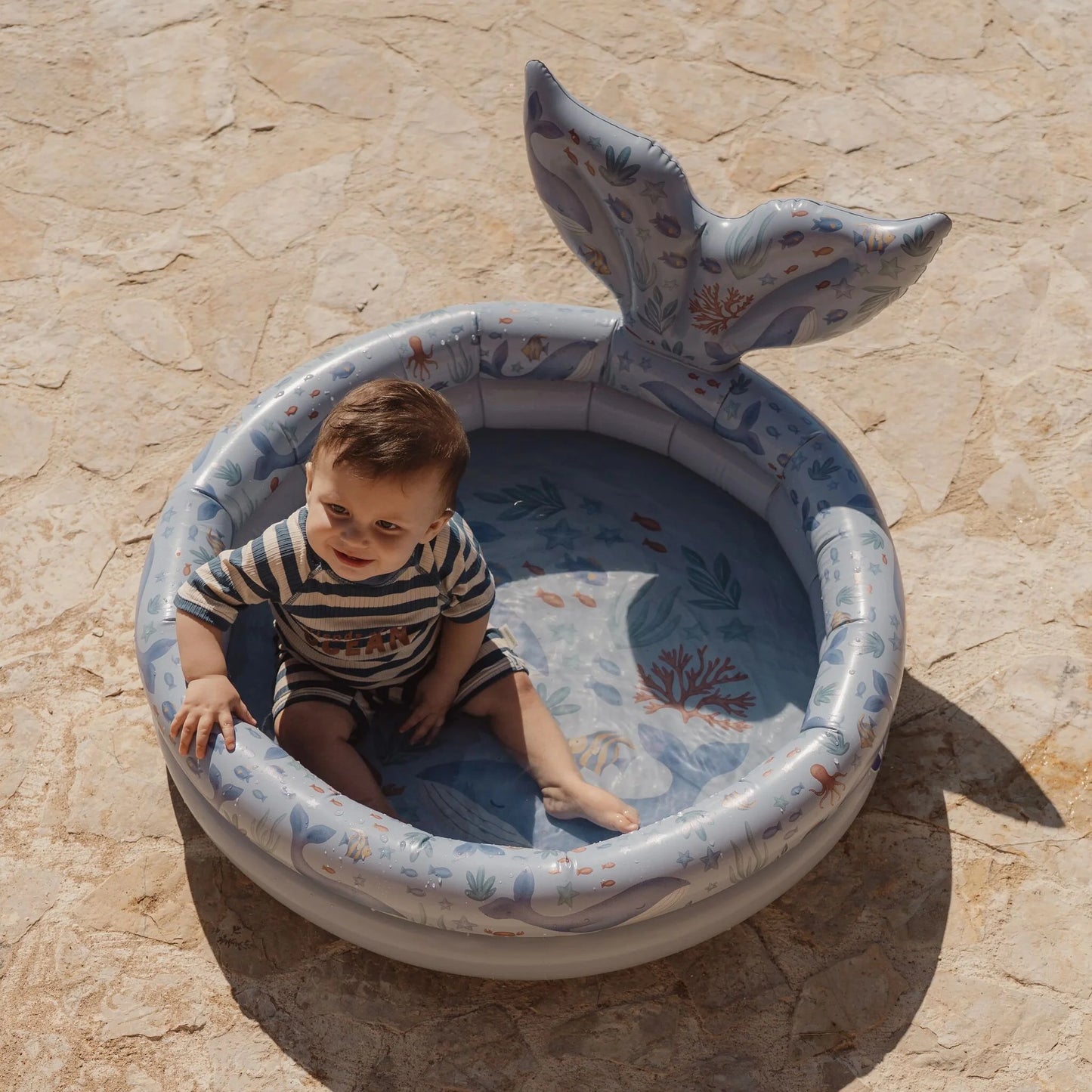 Little Dutch - Piscina Gonfiabile Sirena Ocean World Blu 80 cm - 2+