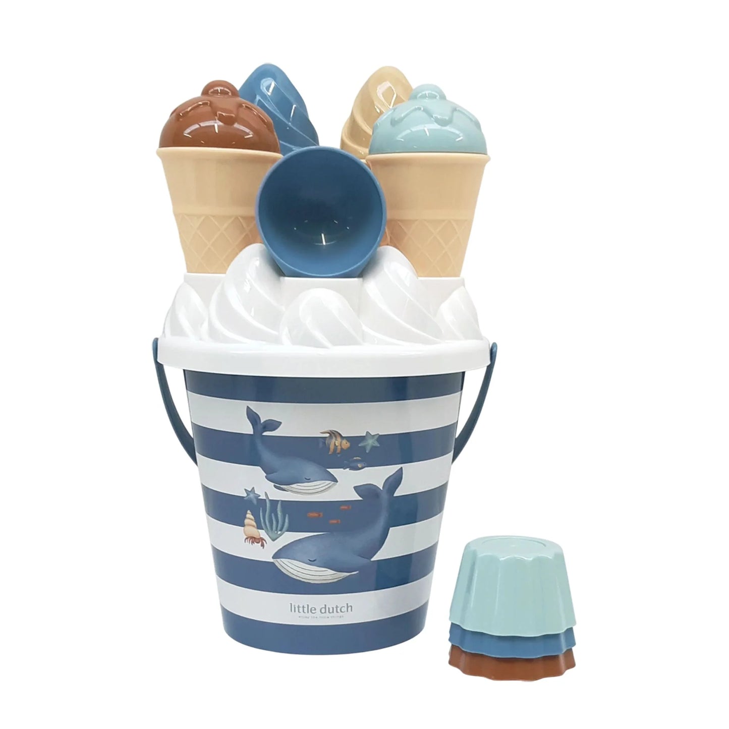 Little Dutch - Secchiello - Set Gelati da Spiaggia Ocean World - 14 pezzi