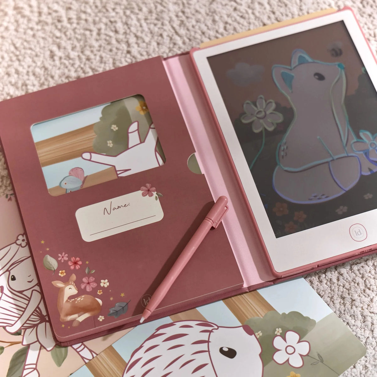 Little Dutch – Tablet "Tavoletta da Disegno LCD" Rosa – Fairy Garden