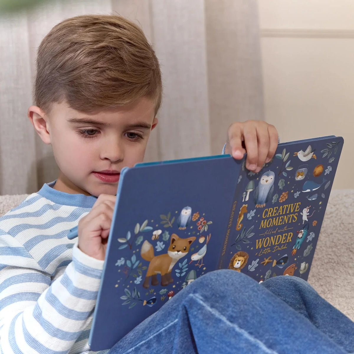 Little Dutch – Tablet "Tavoletta da Disegno LCD" BLU Forest Friends