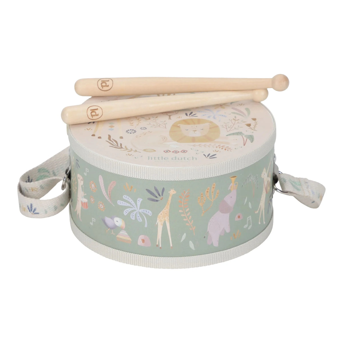 Little Dutch Tamburo Musicale Safari Friends – Green