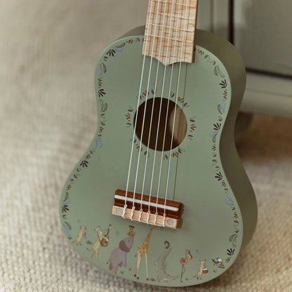 Little Dutch  Chitarra in Legno Verde – Safari Friends 3+