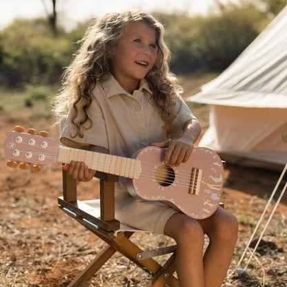Little Dutch  Chitarra in Legno Rosa – Safari Friends 3+