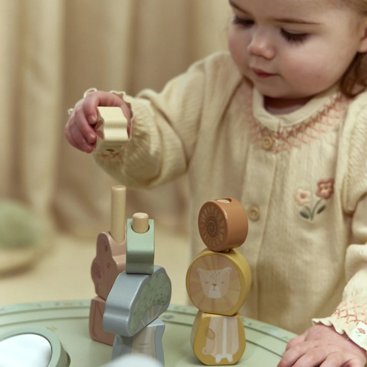 Little Dutch – Tavolo Multiattività XL in Legno Safari Friends Verde