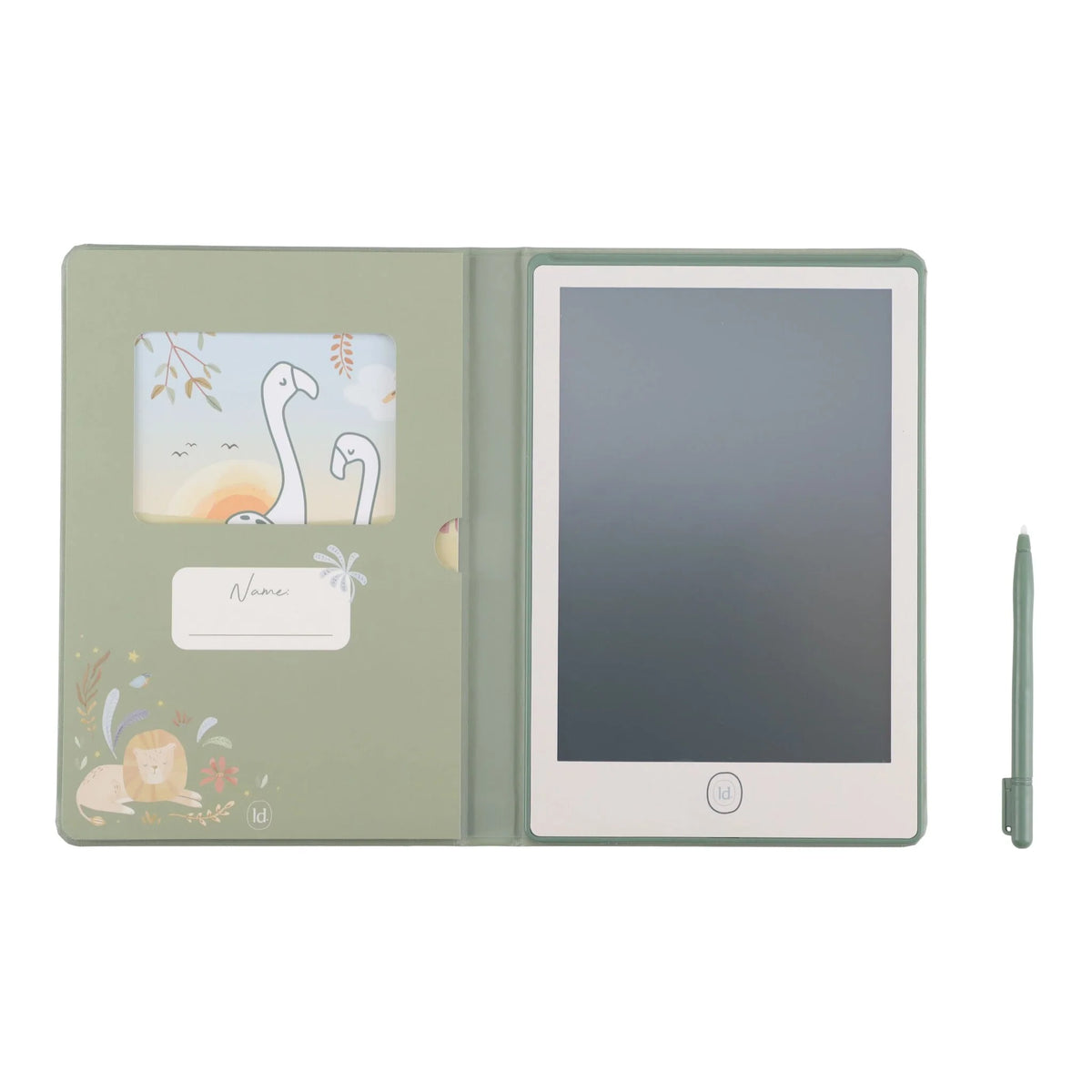 Little Dutch – Tablet "Tavoletta da Disegno LCD" Verde Safari Friends