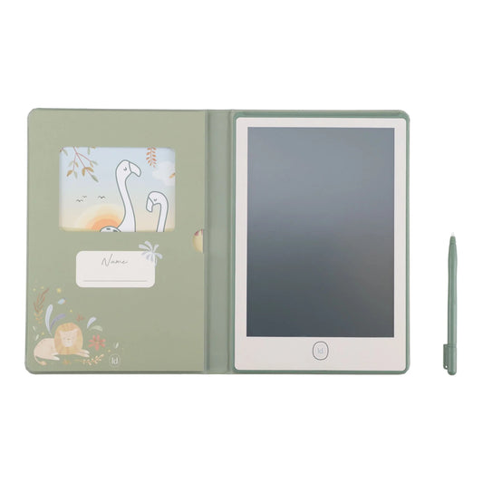 Little Dutch – Tablet "Tavoletta da Disegno LCD" Verde Safari Friends