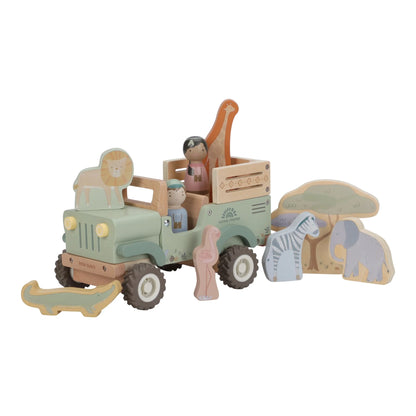 Little Dutch – Safari Friends – Macchinina Safari in Legno con Animali