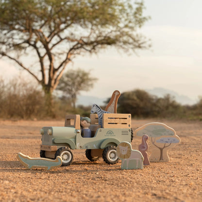 Little Dutch Safari Friends – Gioco a Incastro Safari Car in Legno