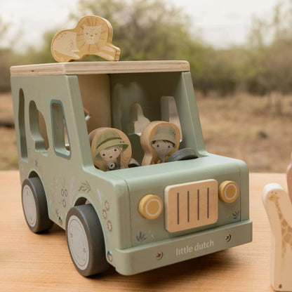 Little Dutch Safari Friends – Gioco a Incastro Safari Car in Legno