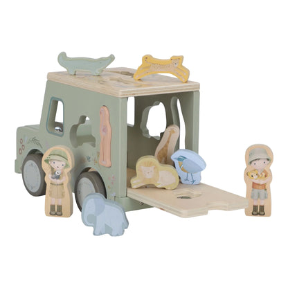 Little Dutch Safari Friends – Gioco a Incastro Safari Car in Legno