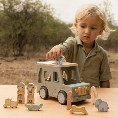 Little Dutch Safari Friends – Gioco a Incastro Safari Car in Legno