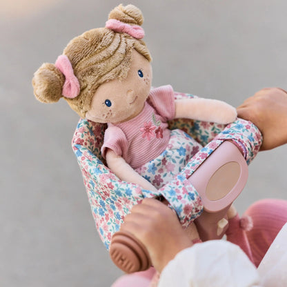 Little Dutch – Seggiolino per Bambole da Bici Rosa con Fiori