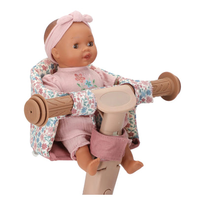 Little Dutch – Seggiolino per Bambole da Bici Rosa con Fiori