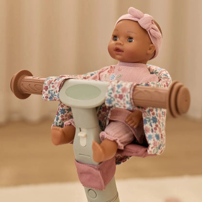 Little Dutch – Seggiolino per Bambole da Bici Rosa con Fiori