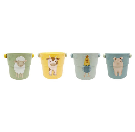 Mini secchielli da bagno Little Farm - Acqua + sabbia = tanto divertimento - Apple Pie