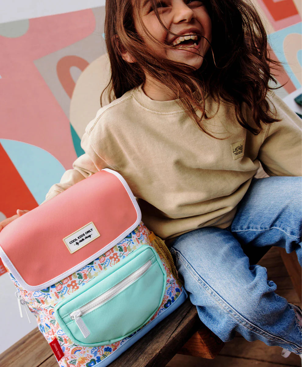 Zaino Hello Hossy Happiness – 2 Misure (2–5 anni e 6+ anni) | Colorato, Pratico, Sostenibile